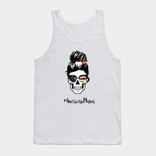 Mom Life skull - american mama skull Tank Top